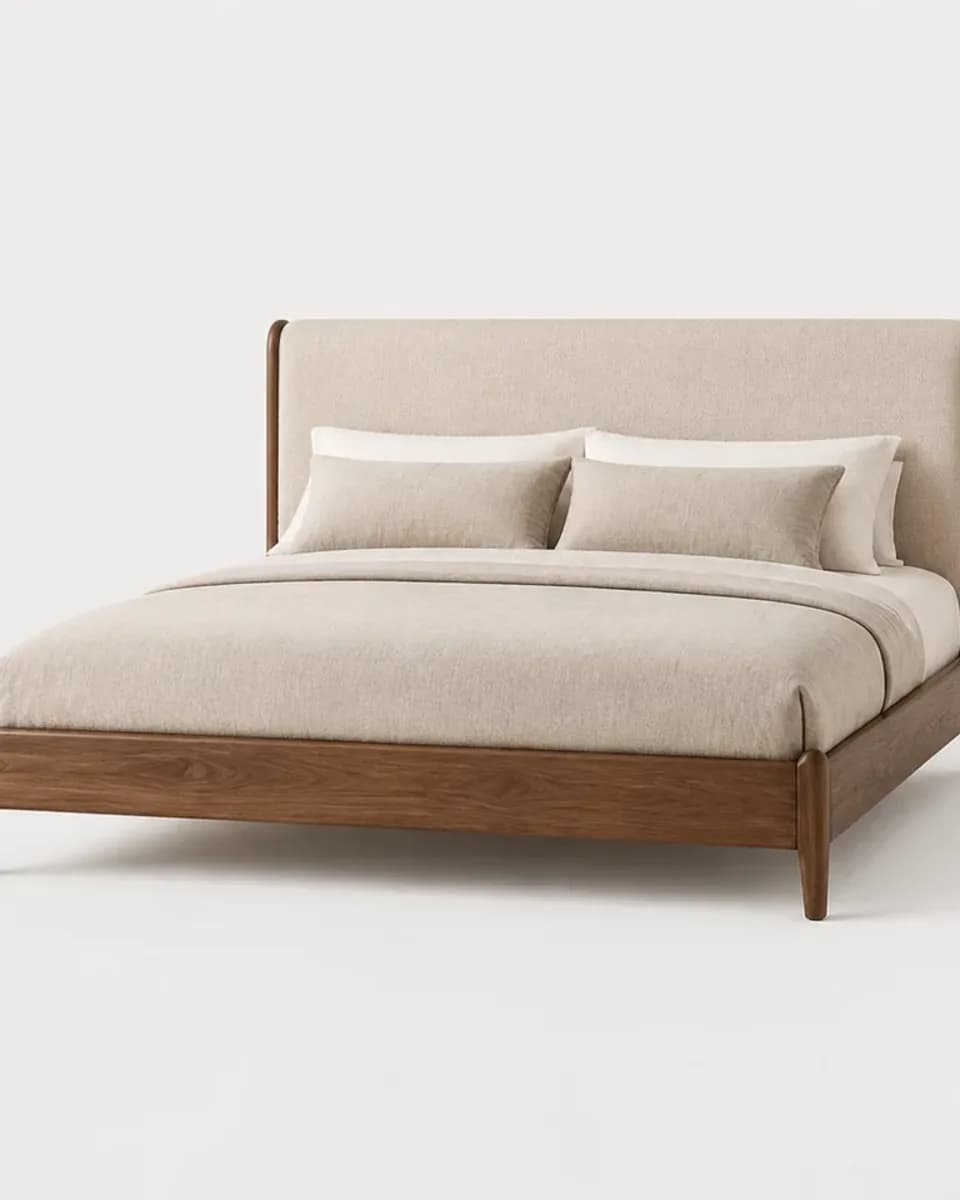 Solid Oak Platform Bed, view 2
