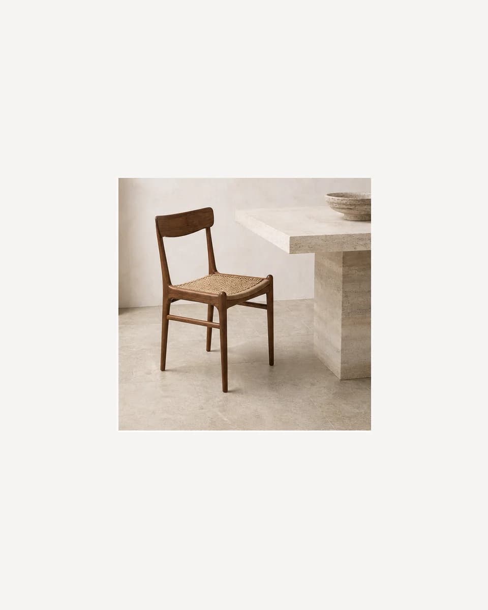 Walnut Cord Dining Chair, view 5