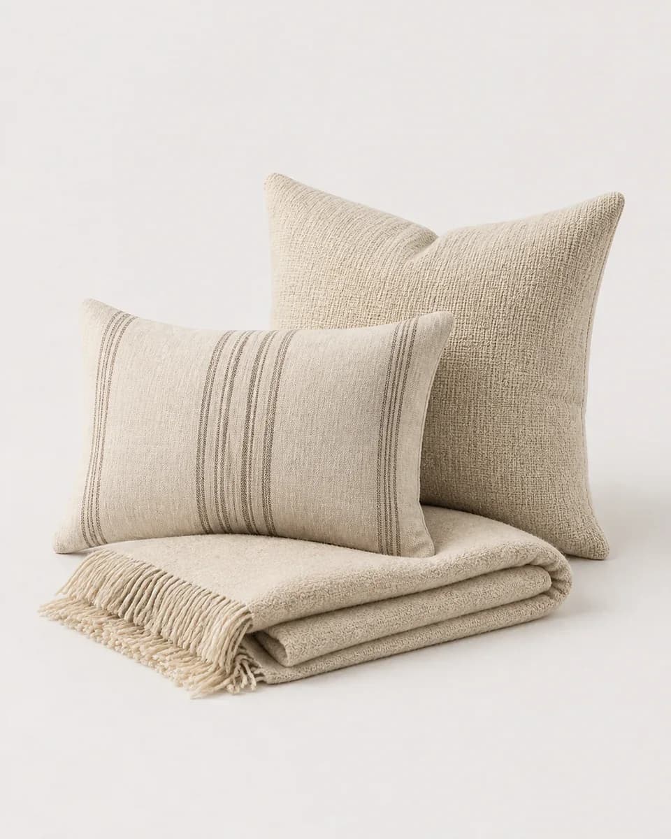 Handwoven Linen Cushion Set - Main image