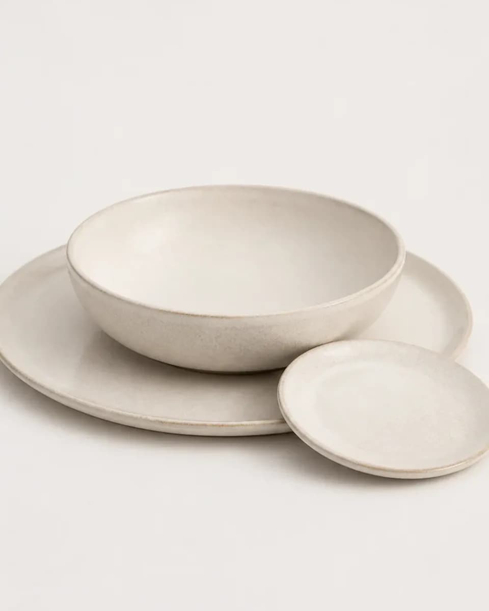 Ivory Stoneware Dinner Set