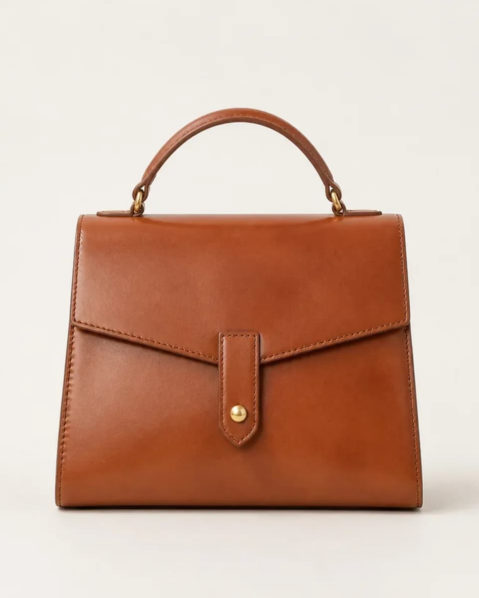Vegetable-Tanned Leather Briefcase, view 2