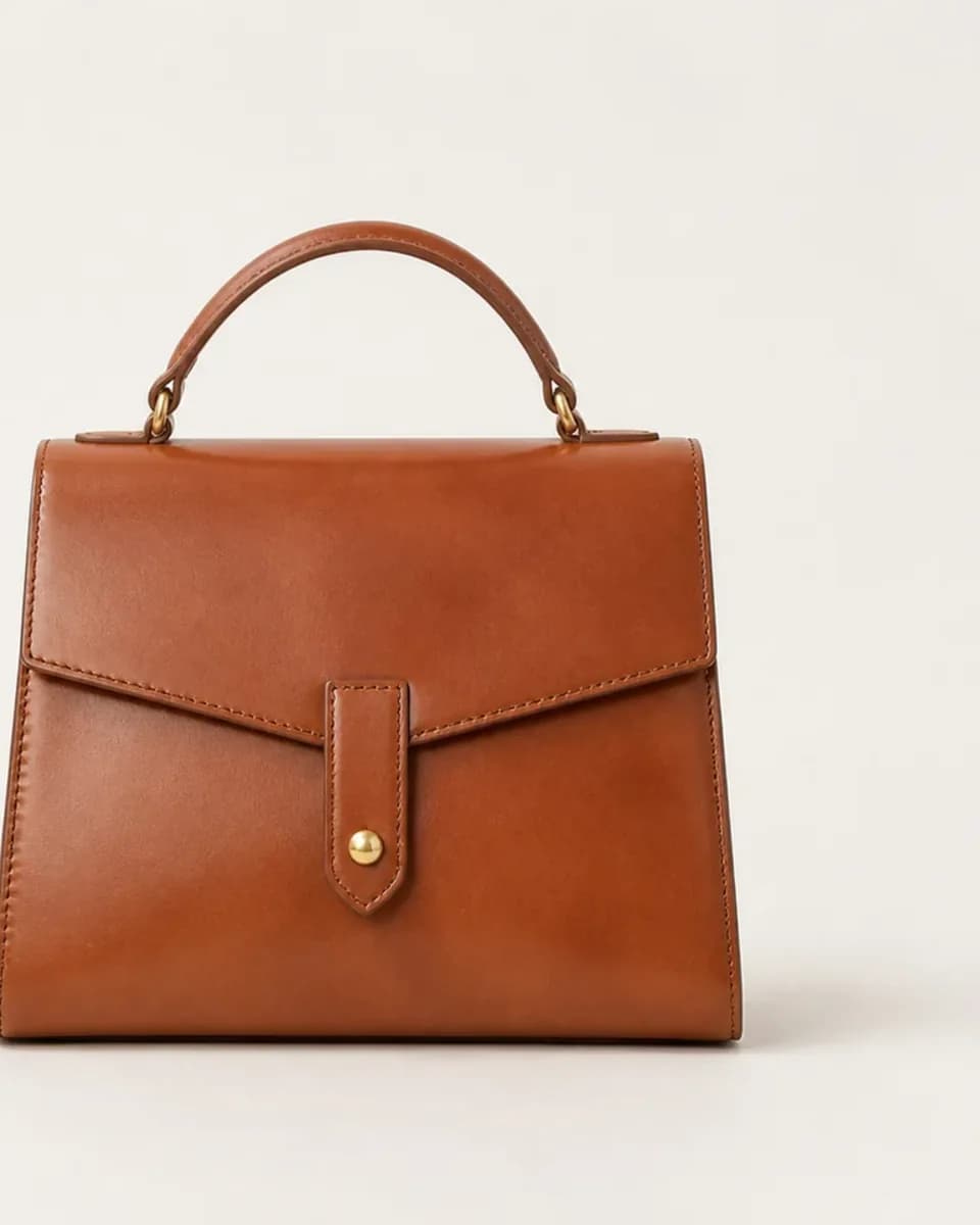 Vegetable-Tanned Leather Briefcase, view 4