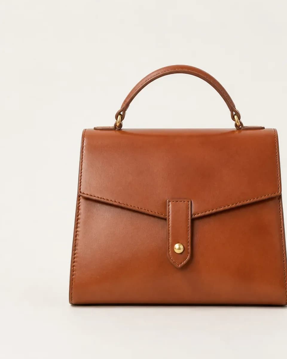 Vegetable-Tanned Leather Briefcase, view 5