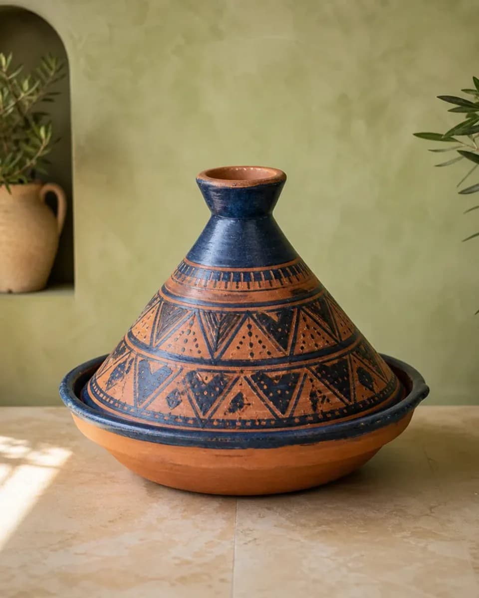 Hand-Painted Ceramic Tagine - Main image