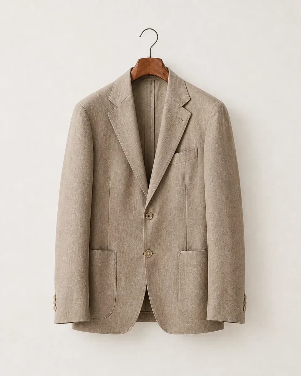 Men’s Natural Linen Blazer - Main image