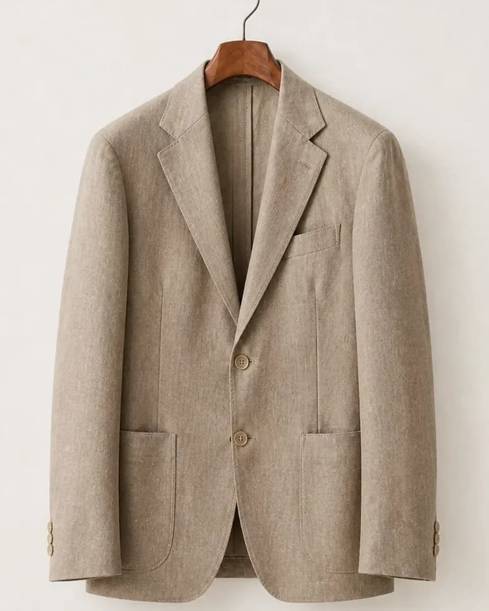 Men’s Natural Linen Blazer, view 2
