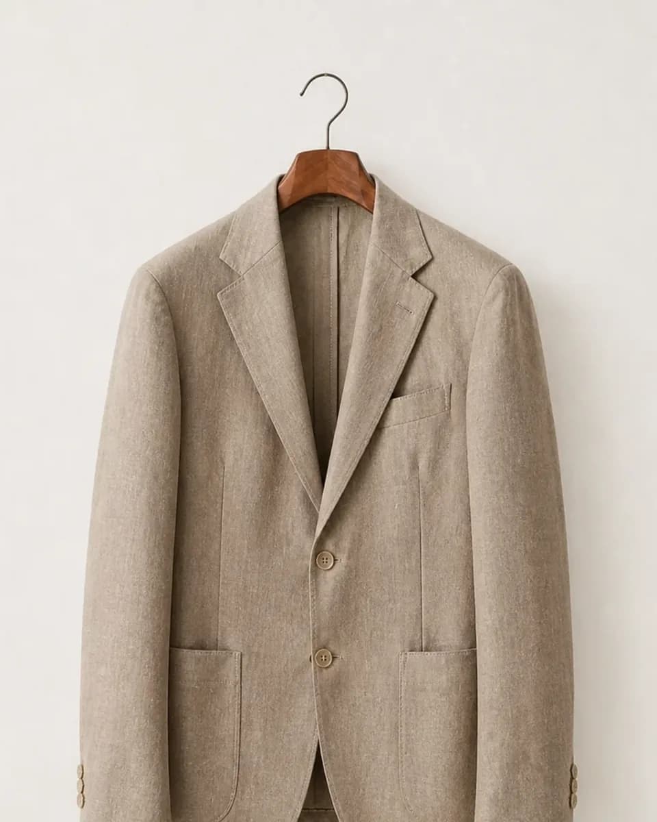Men’s Natural Linen Blazer, view 3