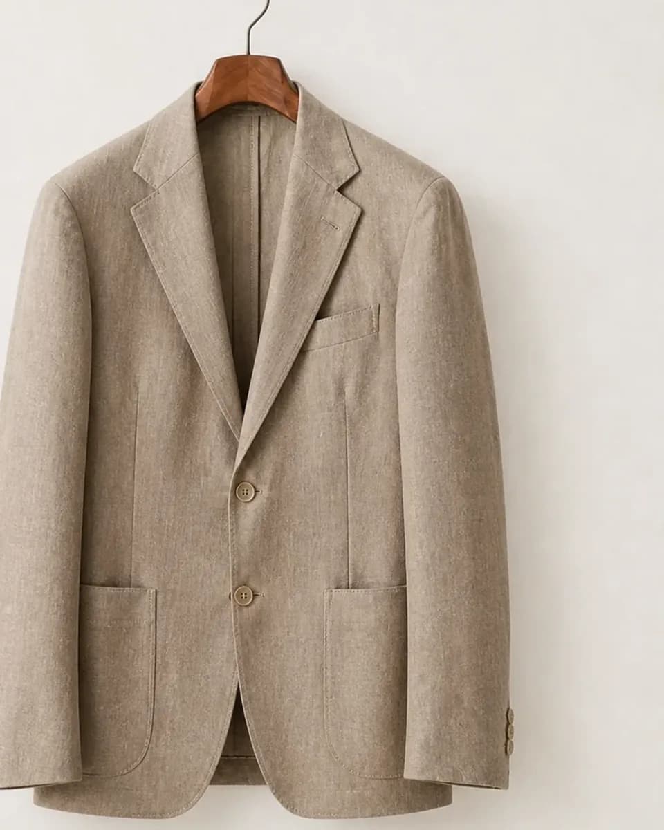 Men’s Natural Linen Blazer, view 4