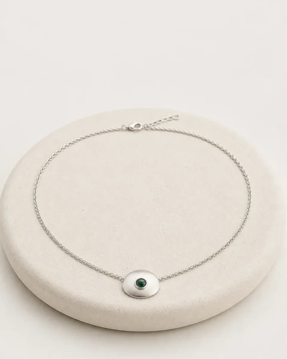Minimal Silver Pendant, view 3