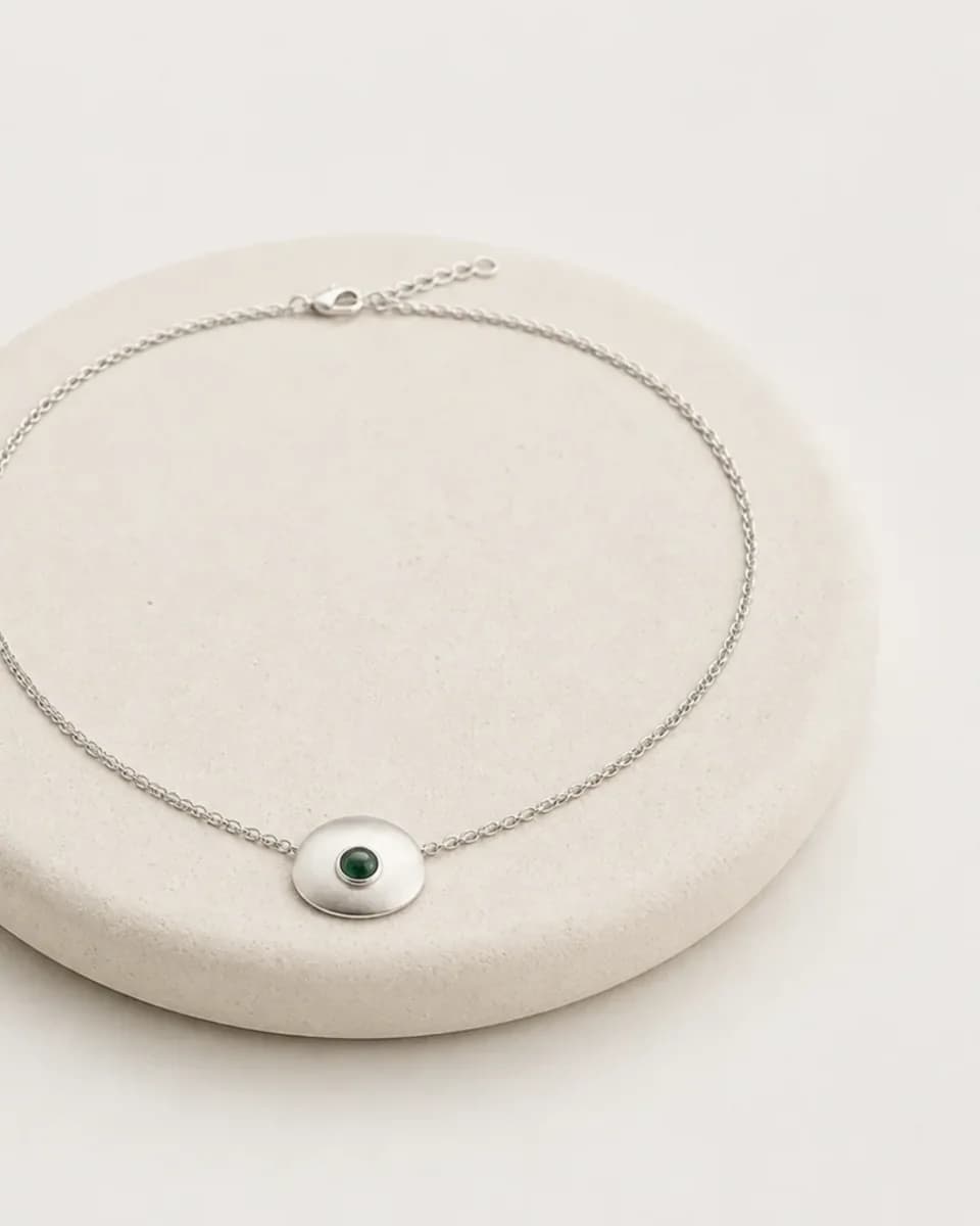 Minimal Silver Pendant, view 4