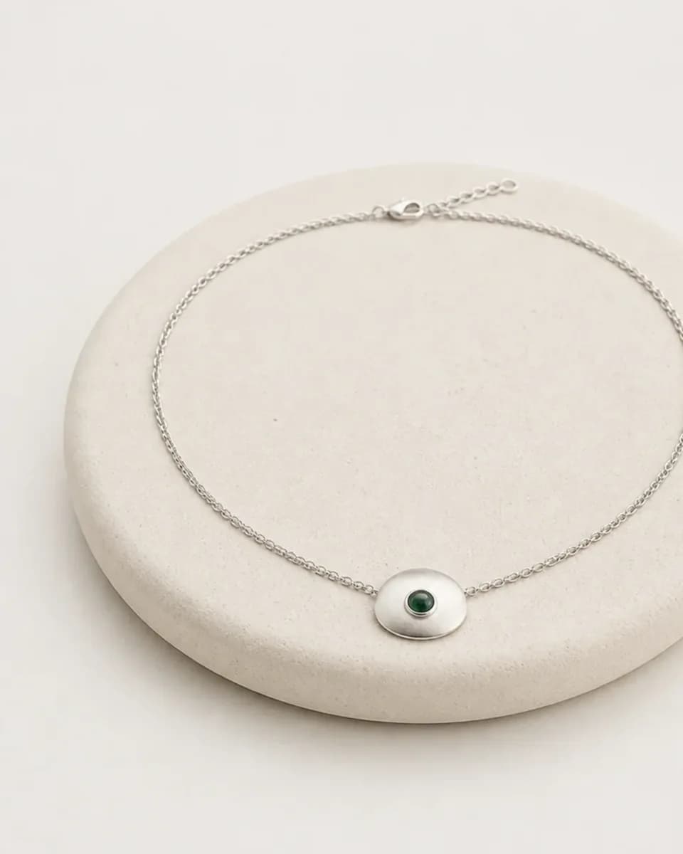 Minimal Silver Pendant, view 5