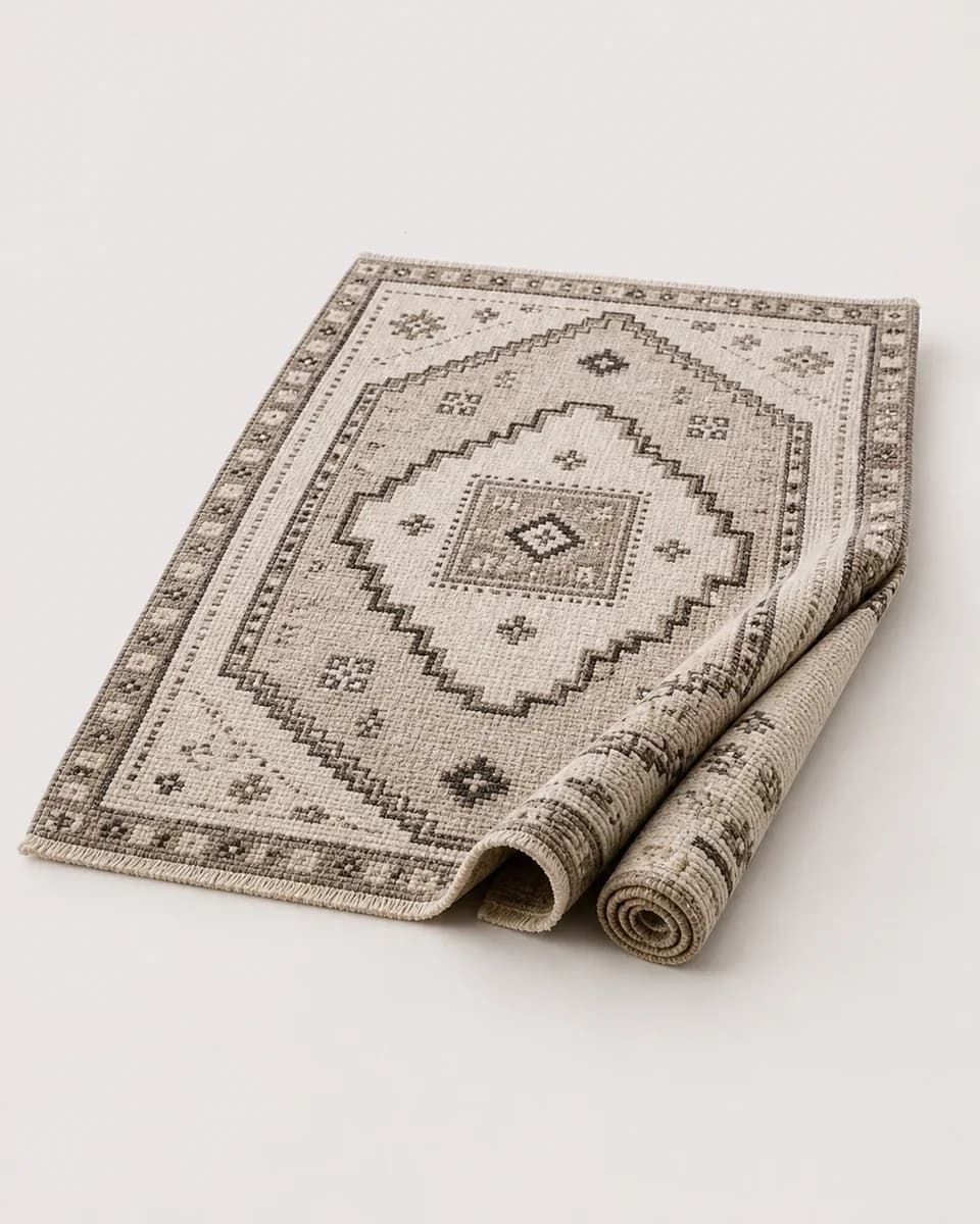 Atlas Neutral Wool Rug - Main image