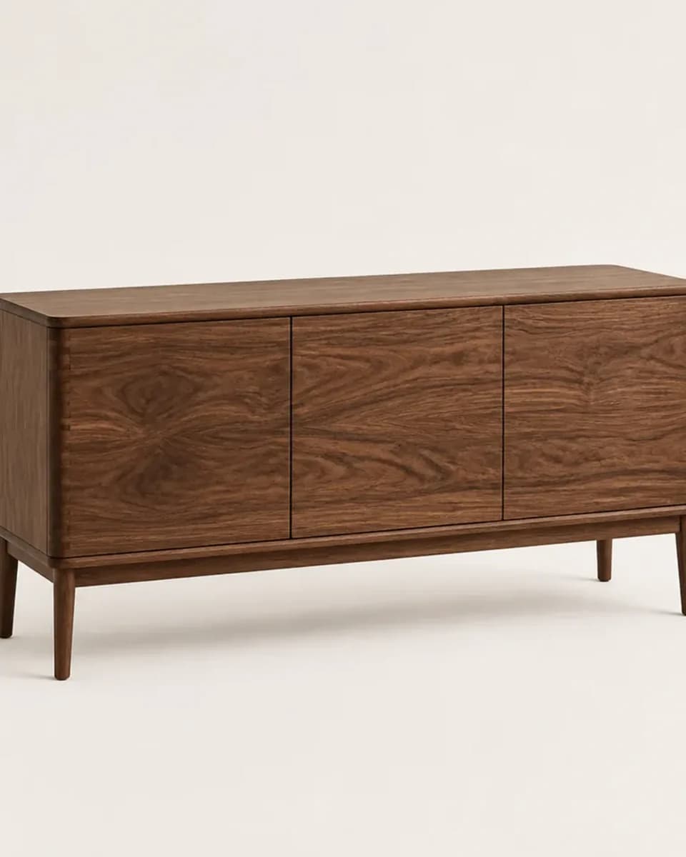 Carved Walnut Sideboard, view 2