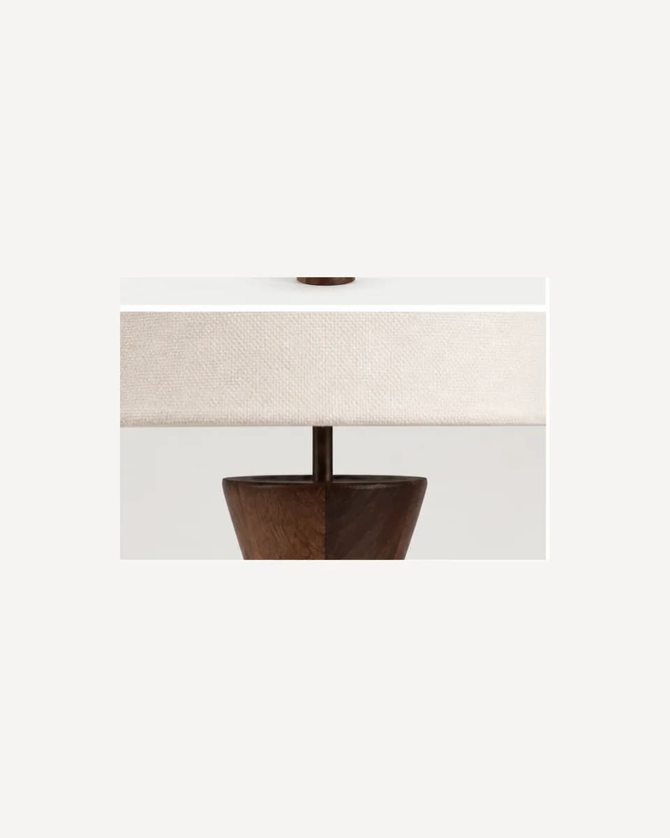 Sculpted Walnut Table Lamp, view 4