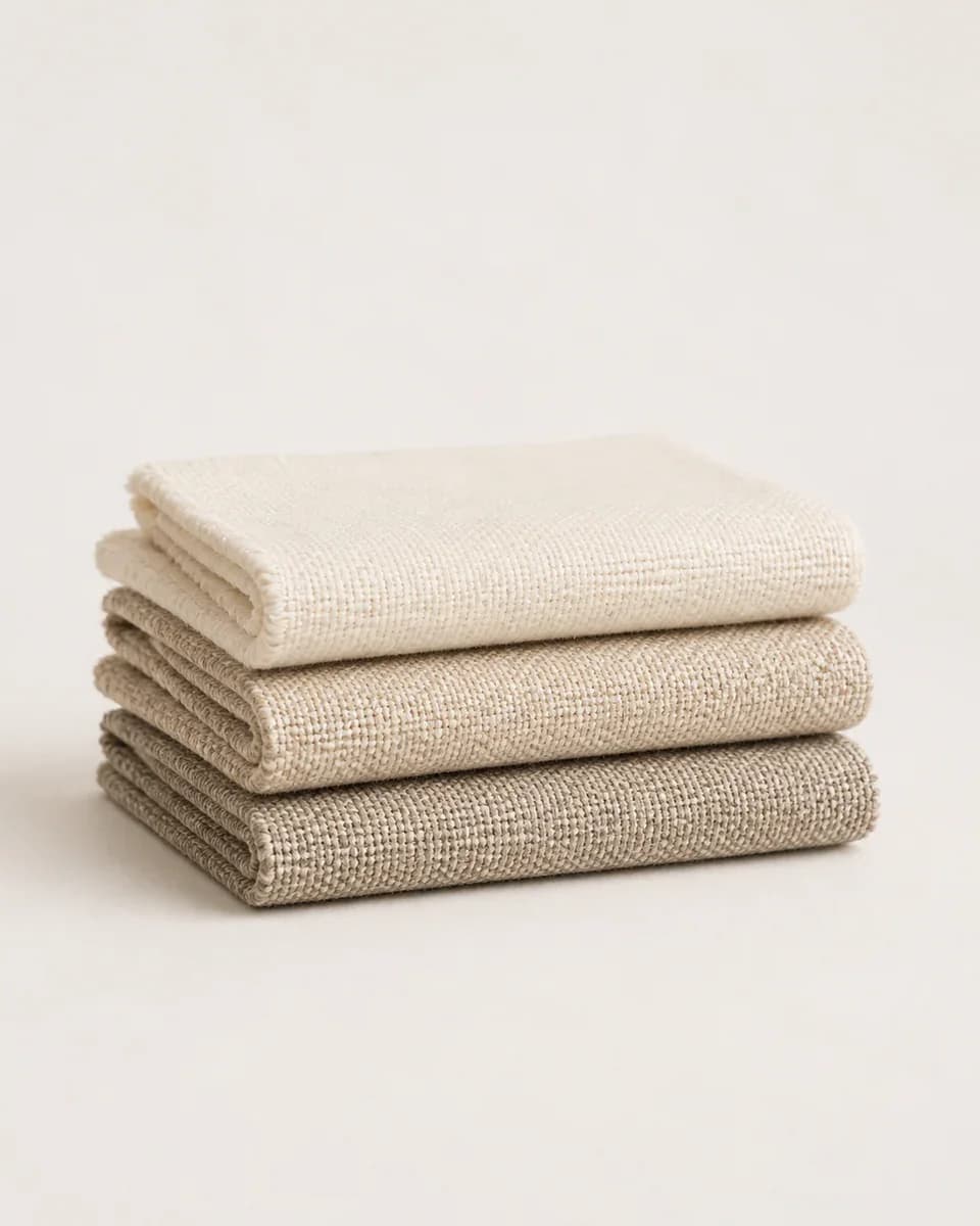 Handwoven Natural Linen Throw - Main image