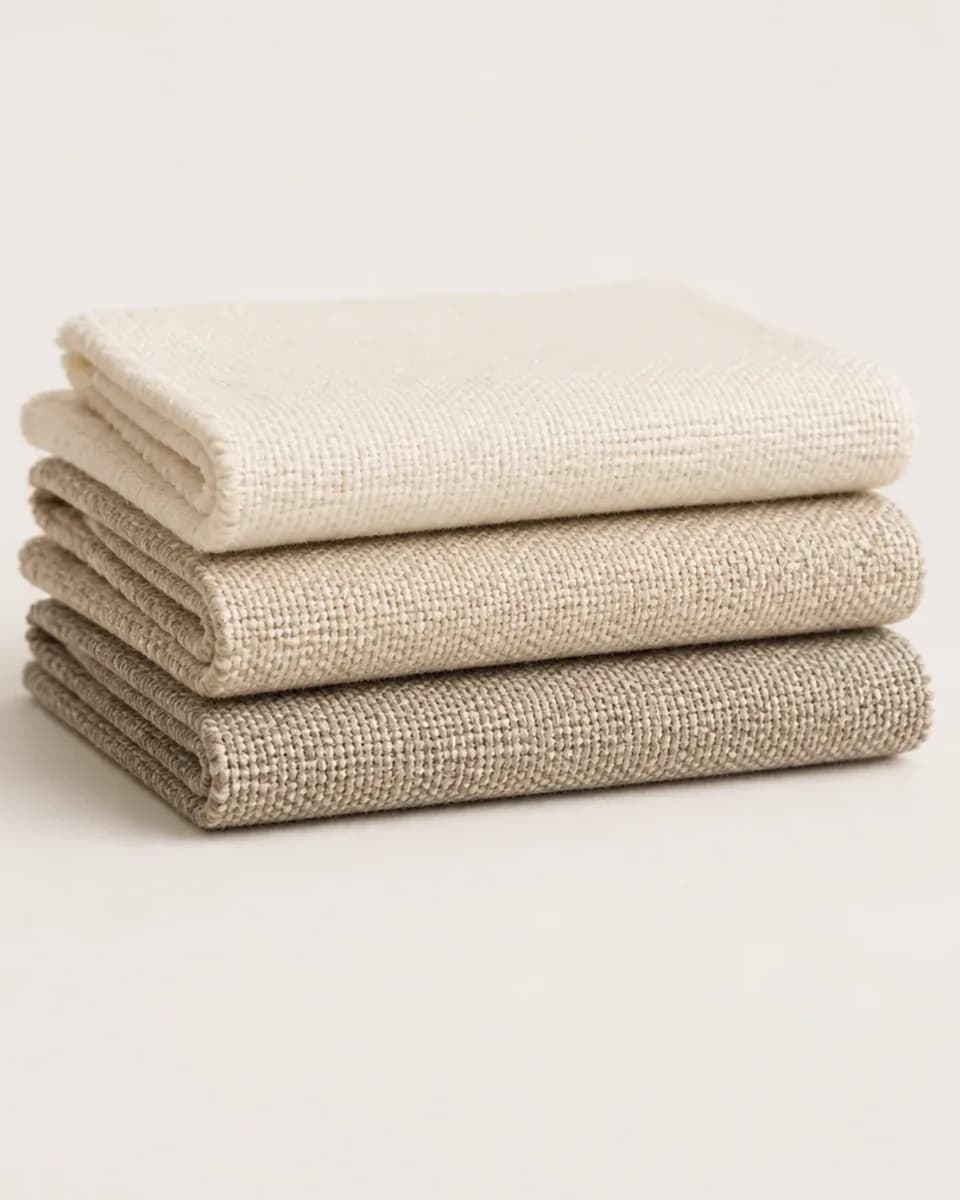 Handwoven Natural Linen Throw, view 6