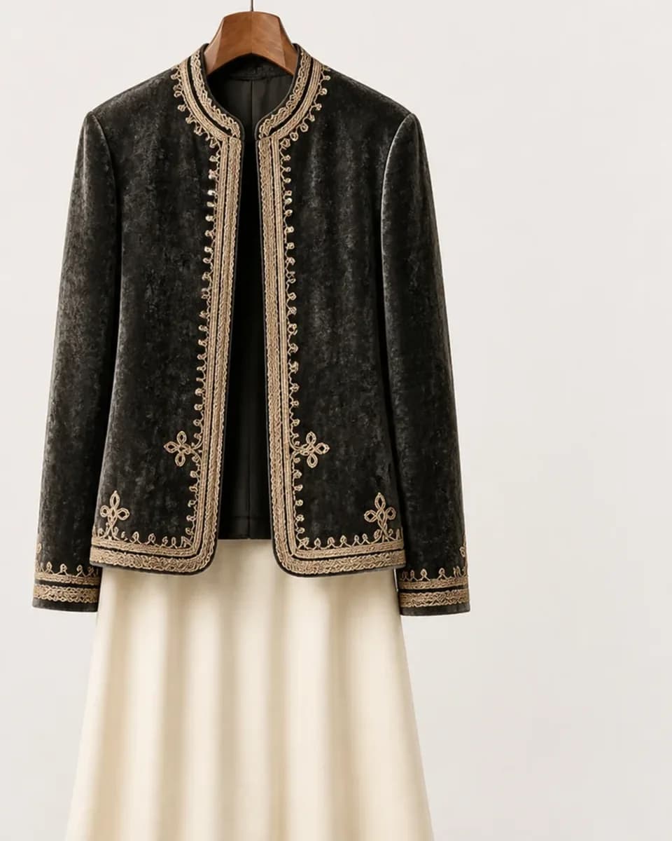 Embroidered Karakou Jacket, view 4