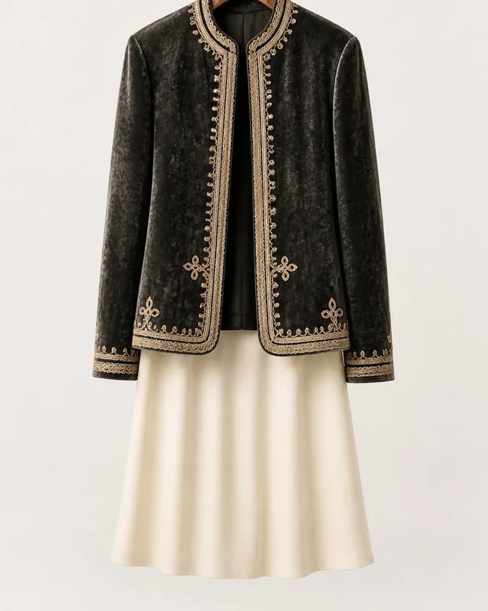 Embroidered Karakou Jacket, view 6