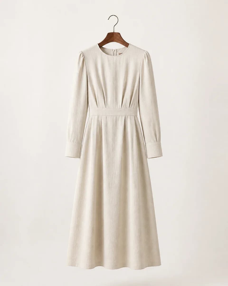 Women’s Linen Day Dress - Main image