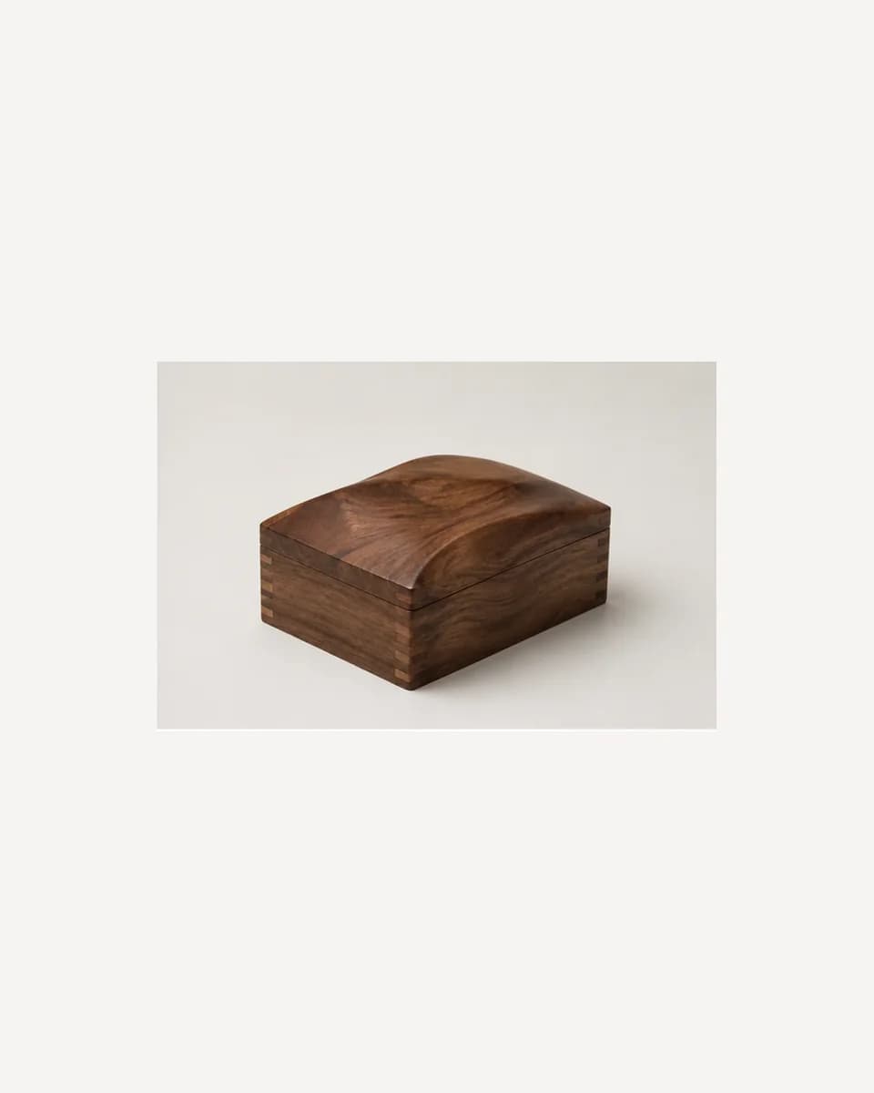 Sculpted Walnut Keepsake Box, view 2