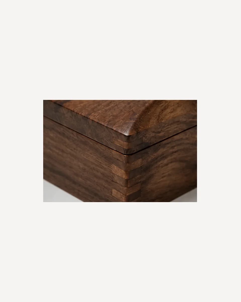 Sculpted Walnut Keepsake Box, view 3