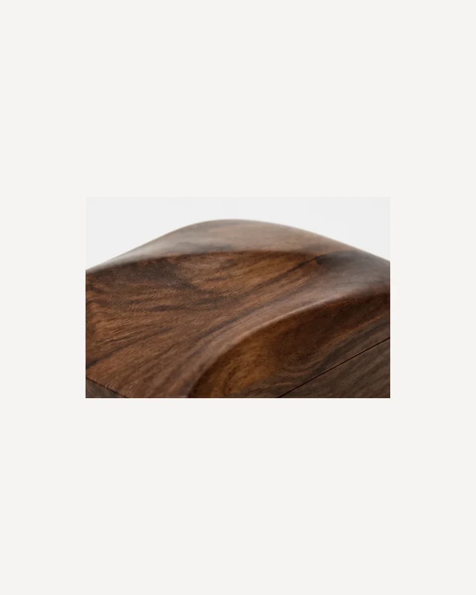 Sculpted Walnut Keepsake Box, view 4