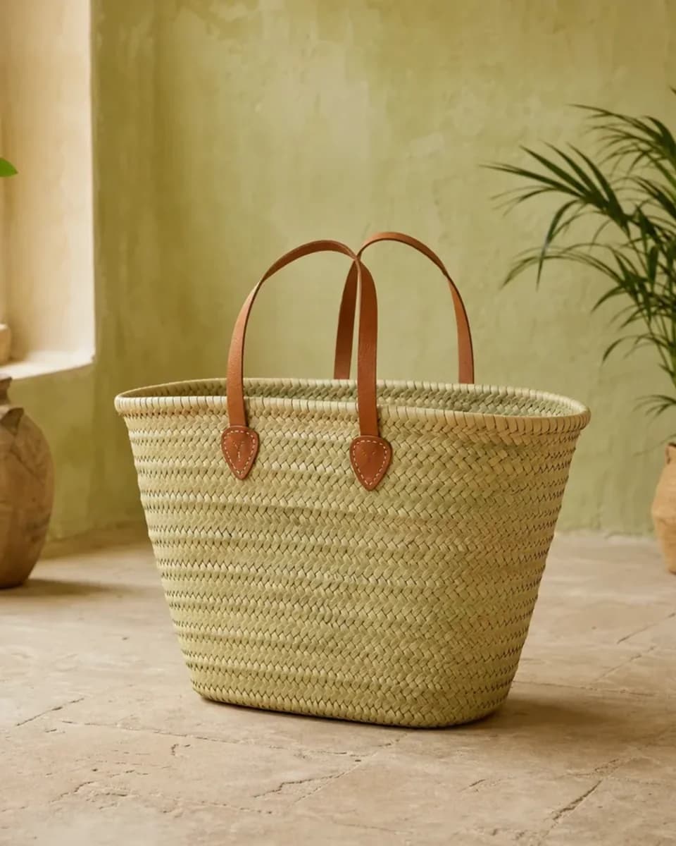 Traditional Palm Market Basket - Main image