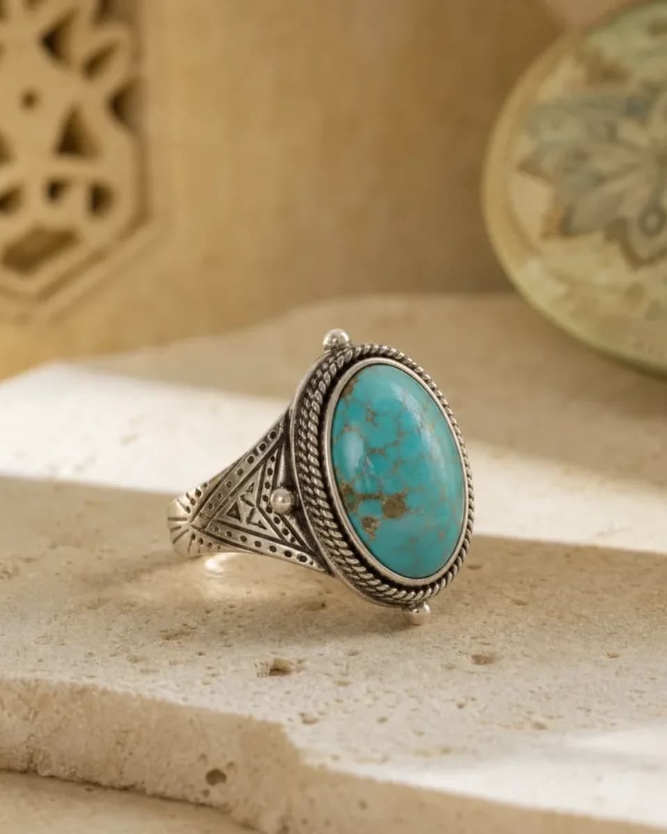 Silver Ring with Turquoise - Main image
